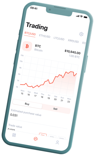 Geautomatiseerd cryptohandelsplatform met Peil Groeiendaat interface